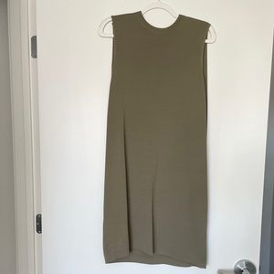 Oak+Fort Knit Olive Green Sleeveless SweaterDress